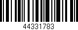 Código de barras (EAN, GTIN, SKU, ISBN): '44331783'
