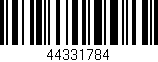 Código de barras (EAN, GTIN, SKU, ISBN): '44331784'