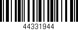 Código de barras (EAN, GTIN, SKU, ISBN): '44331944'