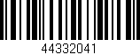 Código de barras (EAN, GTIN, SKU, ISBN): '44332041'