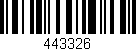 Código de barras (EAN, GTIN, SKU, ISBN): '443326'
