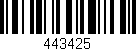 Código de barras (EAN, GTIN, SKU, ISBN): '443425'