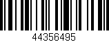 Código de barras (EAN, GTIN, SKU, ISBN): '44356495'