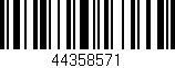 Código de barras (EAN, GTIN, SKU, ISBN): '44358571'