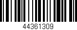 Código de barras (EAN, GTIN, SKU, ISBN): '44361309'