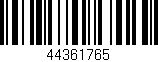 Código de barras (EAN, GTIN, SKU, ISBN): '44361765'