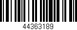 Código de barras (EAN, GTIN, SKU, ISBN): '44363189'