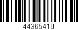 Código de barras (EAN, GTIN, SKU, ISBN): '44365410'