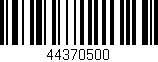 Código de barras (EAN, GTIN, SKU, ISBN): '44370500'