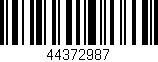 Código de barras (EAN, GTIN, SKU, ISBN): '44372987'