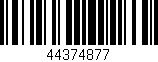 Código de barras (EAN, GTIN, SKU, ISBN): '44374877'