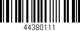 Código de barras (EAN, GTIN, SKU, ISBN): '44380111'