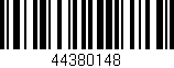 Código de barras (EAN, GTIN, SKU, ISBN): '44380148'