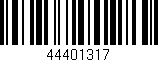 Código de barras (EAN, GTIN, SKU, ISBN): '44401317'