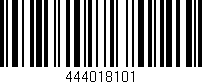 Código de barras (EAN, GTIN, SKU, ISBN): '444018101'