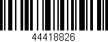 Código de barras (EAN, GTIN, SKU, ISBN): '44418826'