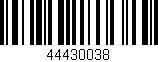 Código de barras (EAN, GTIN, SKU, ISBN): '44430038'