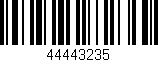 Código de barras (EAN, GTIN, SKU, ISBN): '44443235'