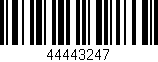 Código de barras (EAN, GTIN, SKU, ISBN): '44443247'