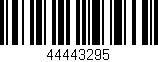 Código de barras (EAN, GTIN, SKU, ISBN): '44443295'