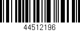 Código de barras (EAN, GTIN, SKU, ISBN): '44512196'