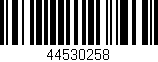 Código de barras (EAN, GTIN, SKU, ISBN): '44530258'