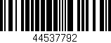 Código de barras (EAN, GTIN, SKU, ISBN): '44537792'