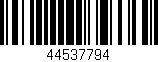 Código de barras (EAN, GTIN, SKU, ISBN): '44537794'