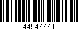 Código de barras (EAN, GTIN, SKU, ISBN): '44547779'