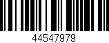 Código de barras (EAN, GTIN, SKU, ISBN): '44547979'