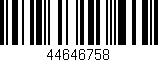 Código de barras (EAN, GTIN, SKU, ISBN): '44646758'