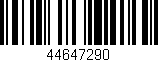 Código de barras (EAN, GTIN, SKU, ISBN): '44647290'