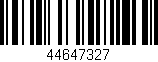 Código de barras (EAN, GTIN, SKU, ISBN): '44647327'
