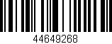 Código de barras (EAN, GTIN, SKU, ISBN): '44649268'