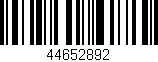 Código de barras (EAN, GTIN, SKU, ISBN): '44652892'
