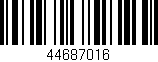Código de barras (EAN, GTIN, SKU, ISBN): '44687016'