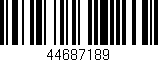 Código de barras (EAN, GTIN, SKU, ISBN): '44687189'