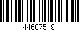 Código de barras (EAN, GTIN, SKU, ISBN): '44687519'