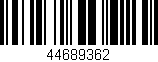 Código de barras (EAN, GTIN, SKU, ISBN): '44689362'