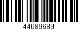 Código de barras (EAN, GTIN, SKU, ISBN): '44689689'