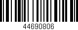 Código de barras (EAN, GTIN, SKU, ISBN): '44690806'