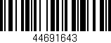 Código de barras (EAN, GTIN, SKU, ISBN): '44691643'