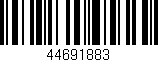 Código de barras (EAN, GTIN, SKU, ISBN): '44691883'
