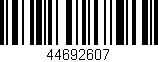 Código de barras (EAN, GTIN, SKU, ISBN): '44692607'
