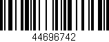 Código de barras (EAN, GTIN, SKU, ISBN): '44696742'