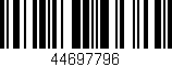 Código de barras (EAN, GTIN, SKU, ISBN): '44697796'