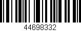 Código de barras (EAN, GTIN, SKU, ISBN): '44698332'