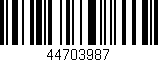 Código de barras (EAN, GTIN, SKU, ISBN): '44703987'