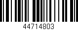 Código de barras (EAN, GTIN, SKU, ISBN): '44714803'