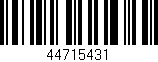 Código de barras (EAN, GTIN, SKU, ISBN): '44715431'